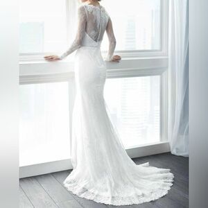 Christina Wu Long Sleeve Lace Bridal Gown #15622